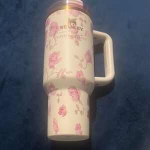 Stanley Pink Rose Travel Mug bow topper